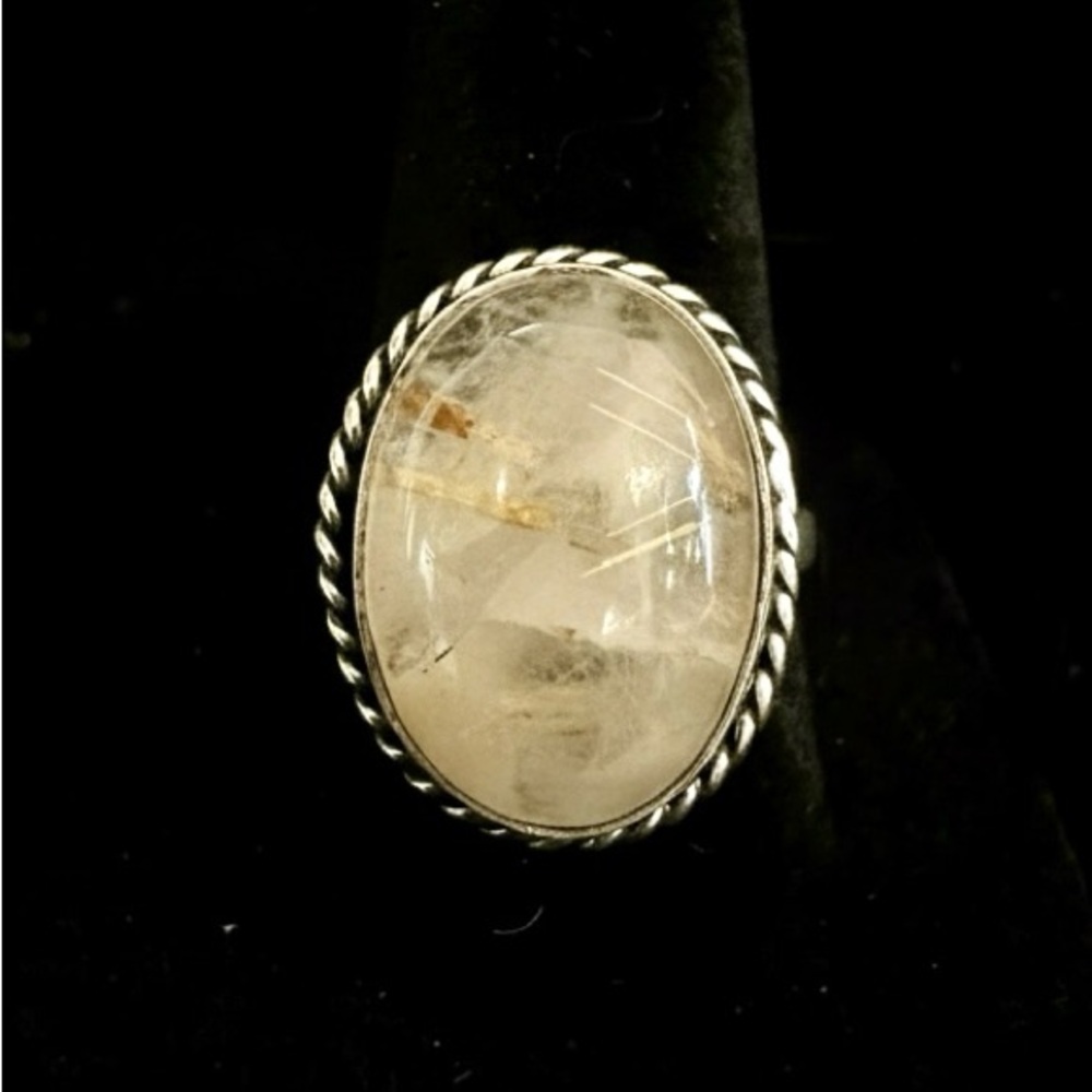 Elegant sterling‎ Silver and  retaliated quartz Women's Ring
